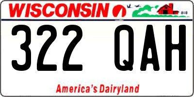 WI license plate 322QAH