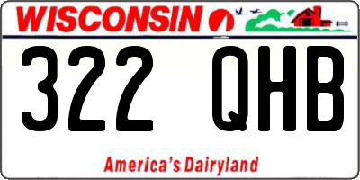 WI license plate 322QHB