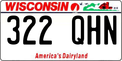 WI license plate 322QHN