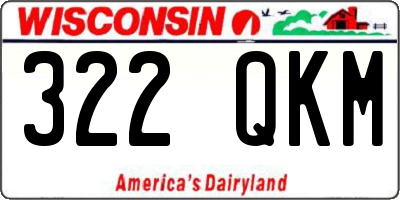 WI license plate 322QKM