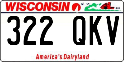 WI license plate 322QKV