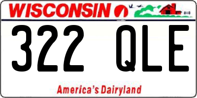 WI license plate 322QLE