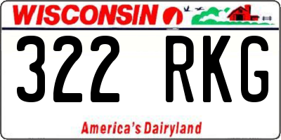 WI license plate 322RKG
