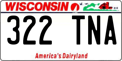 WI license plate 322TNA