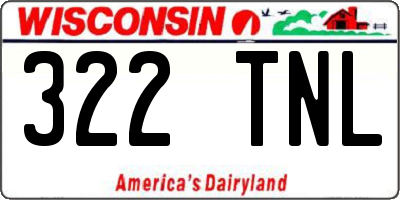 WI license plate 322TNL