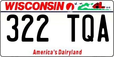 WI license plate 322TQA