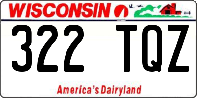 WI license plate 322TQZ