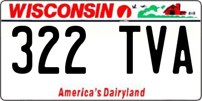 WI license plate 322TVA