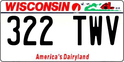 WI license plate 322TWV
