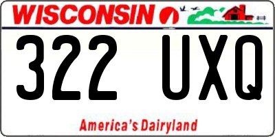 WI license plate 322UXQ