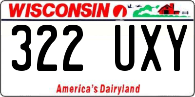 WI license plate 322UXY