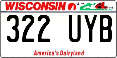 WI license plate 322UYB