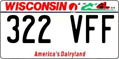 WI license plate 322VFF