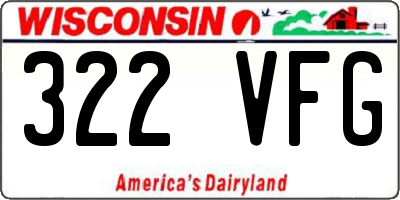 WI license plate 322VFG