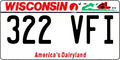 WI license plate 322VFI