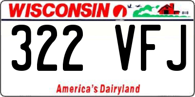 WI license plate 322VFJ
