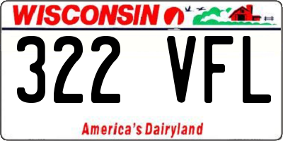 WI license plate 322VFL