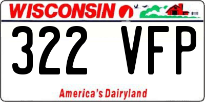 WI license plate 322VFP