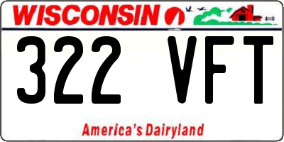 WI license plate 322VFT