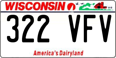WI license plate 322VFV