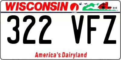 WI license plate 322VFZ