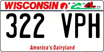 WI license plate 322VPH