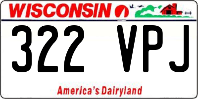 WI license plate 322VPJ