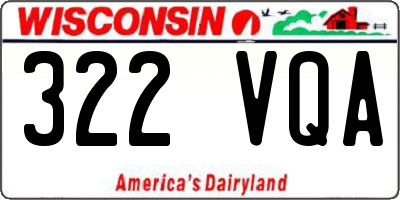 WI license plate 322VQA