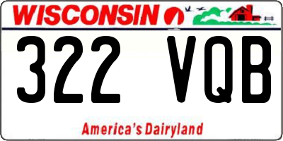 WI license plate 322VQB