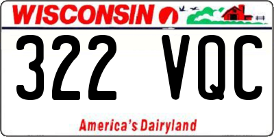 WI license plate 322VQC