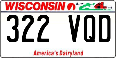WI license plate 322VQD