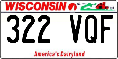 WI license plate 322VQF