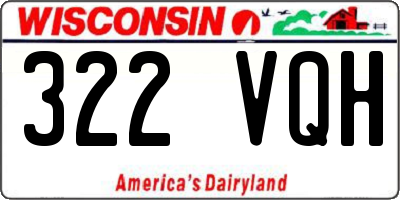 WI license plate 322VQH