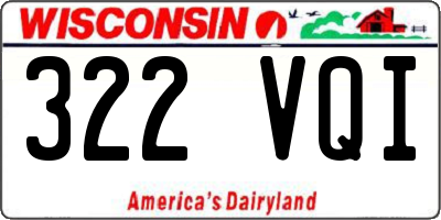 WI license plate 322VQI