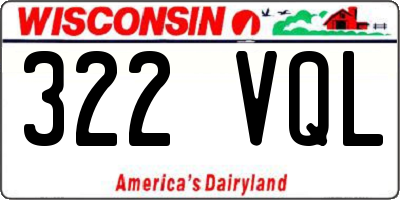 WI license plate 322VQL