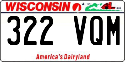 WI license plate 322VQM