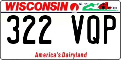 WI license plate 322VQP