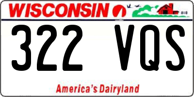 WI license plate 322VQS