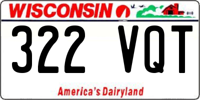 WI license plate 322VQT