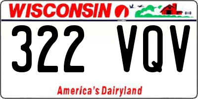 WI license plate 322VQV