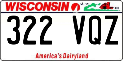 WI license plate 322VQZ