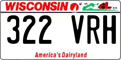 WI license plate 322VRH