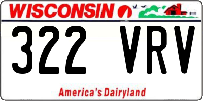 WI license plate 322VRV