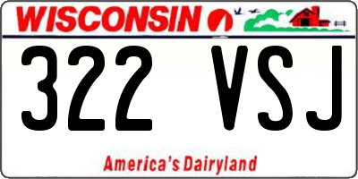 WI license plate 322VSJ