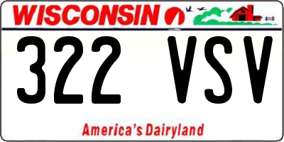 WI license plate 322VSV