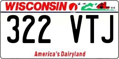 WI license plate 322VTJ