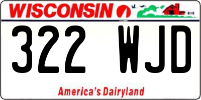 WI license plate 322WJD