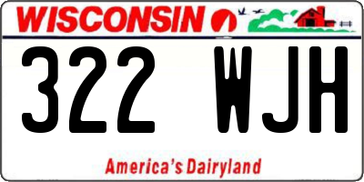 WI license plate 322WJH