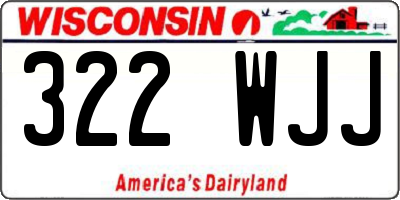 WI license plate 322WJJ
