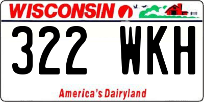 WI license plate 322WKH